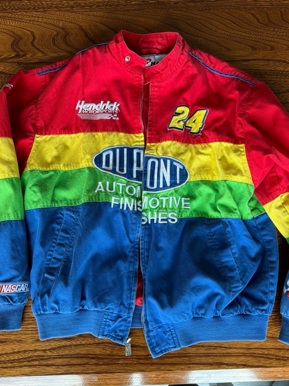 Chase Authentics Red Racing Jacket with Yellow Accent
